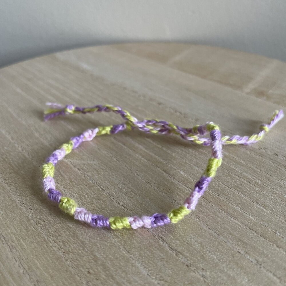 Leia Bracelet, anklet, trendy, comfortable, tie, embroidery thread, woven, gift,